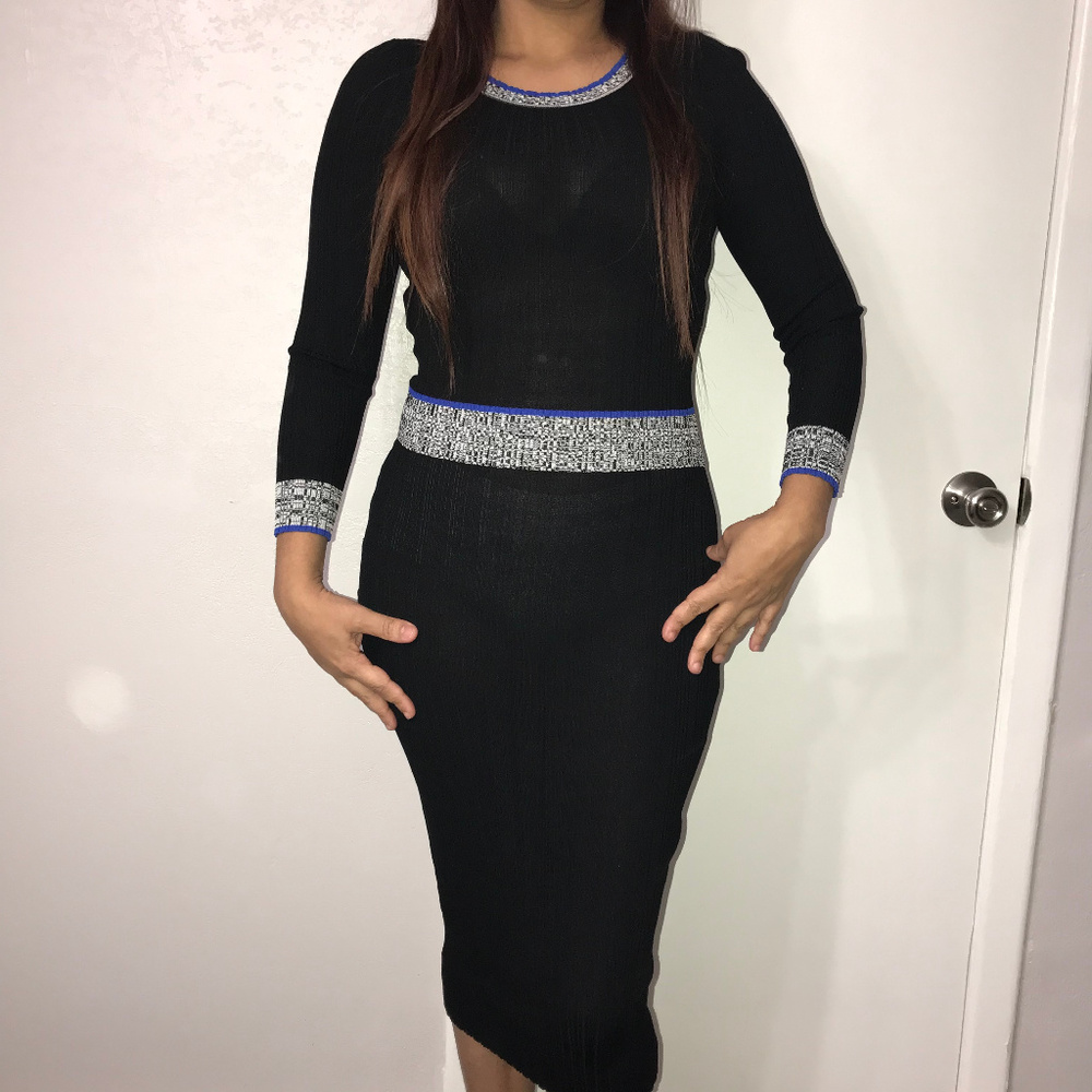 Morgan De Toi -  Midi Dress long sleeves Size XS